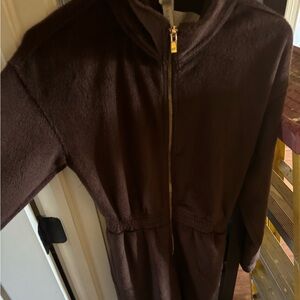 Fabletics brown teddy bear jumpsuit